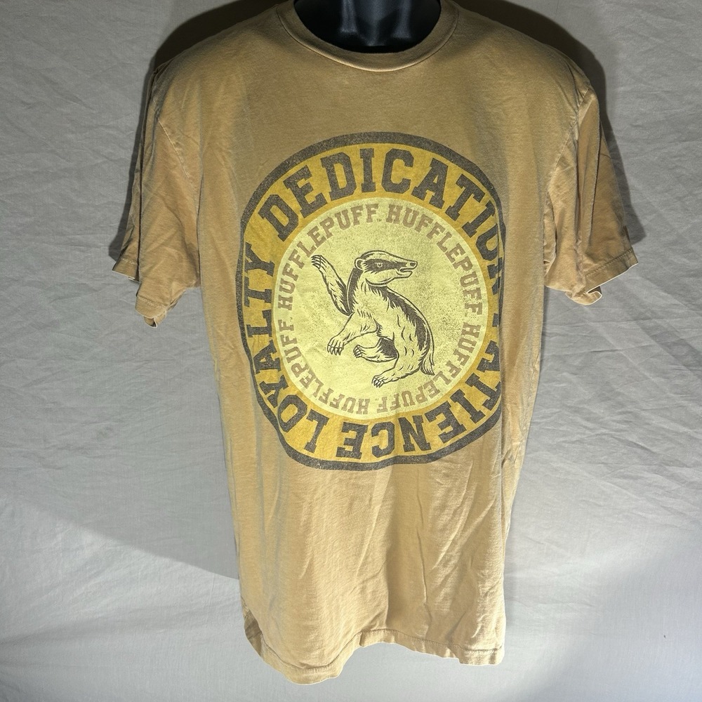 Harry Potter Hufflepuff House Graphic T-Shirt Tan Medium